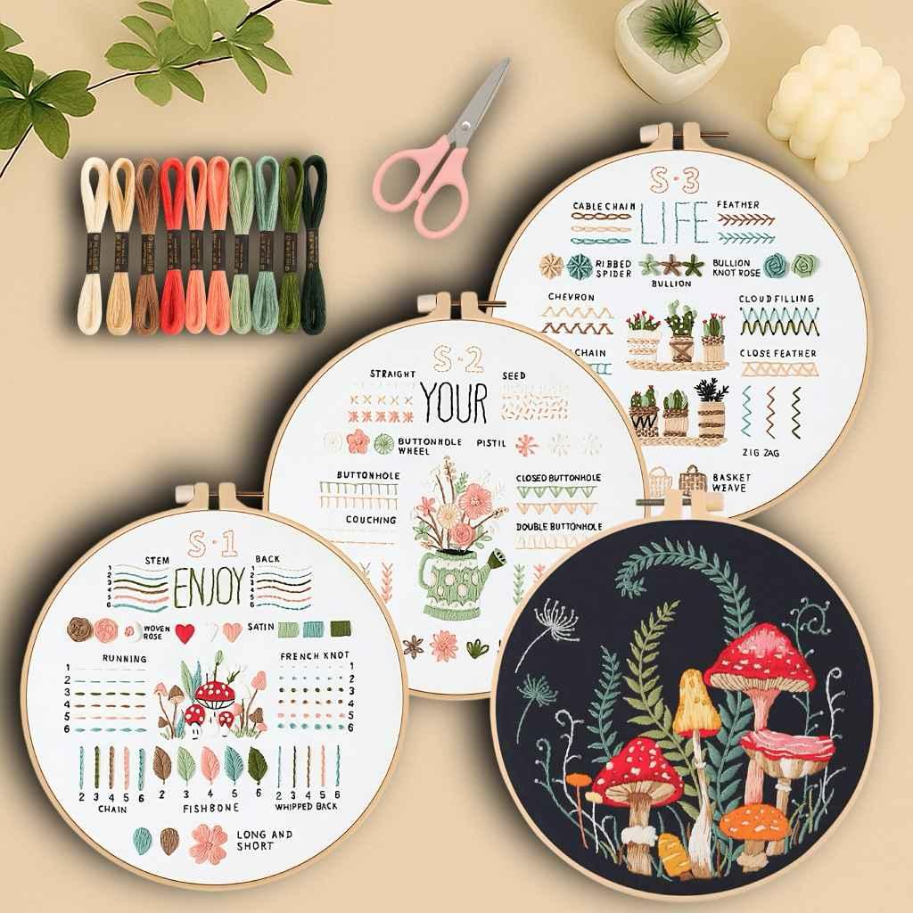 CraftHoop Beginner’s 3-Piece Embroidery Starter Kit
