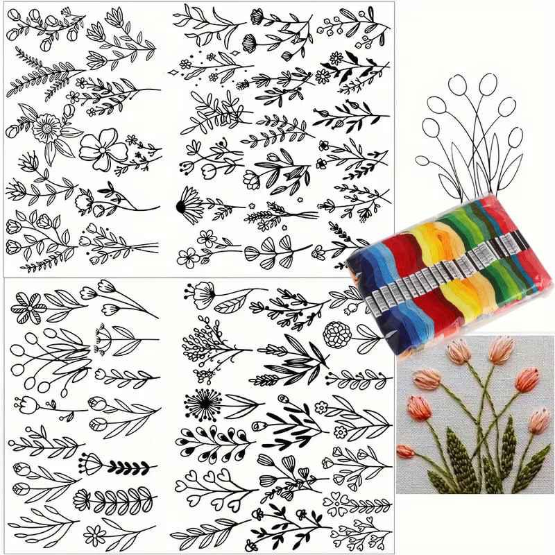 Stick & Stitch Transfers for Clothes – 2 Water-Soluble Sheets (50+ Pieces)