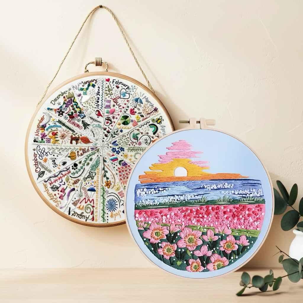 CraftHoop Advent of 12 Months Embroidery Kit