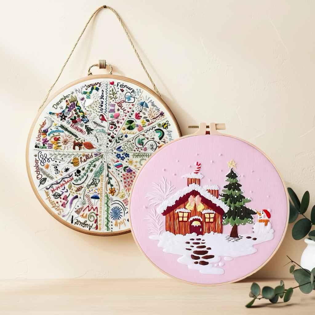 CraftHoop Advent of 12 Months Embroidery Kit