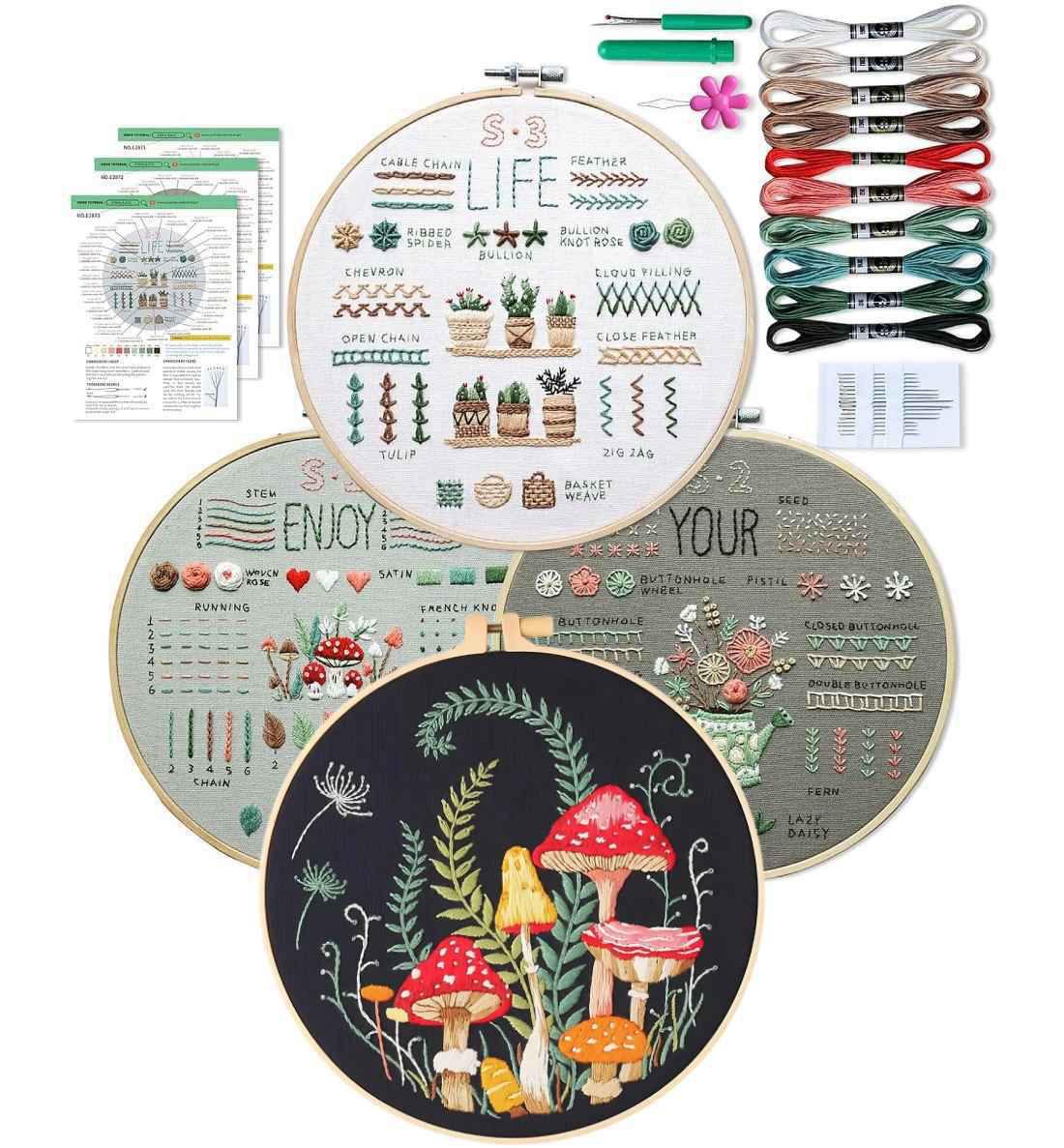 CraftHoop 3 Sets Starter Embroidery Kit