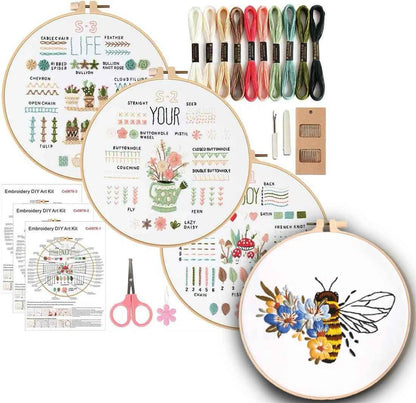 CraftHoop Beginner’s 3-Piece Embroidery Starter Kit