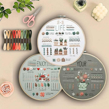 CraftHoop 3 Sets Starter Embroidery Kit