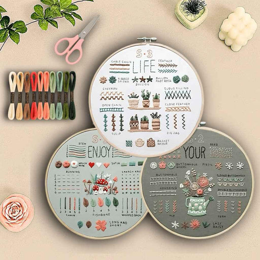 CraftHoop 3 Sets Starter Embroidery Kit