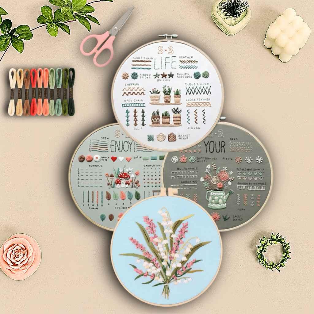 CraftHoop 3 Sets Starter Embroidery Kit