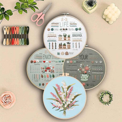 CraftHoop 3 Sets Starter Embroidery Kit