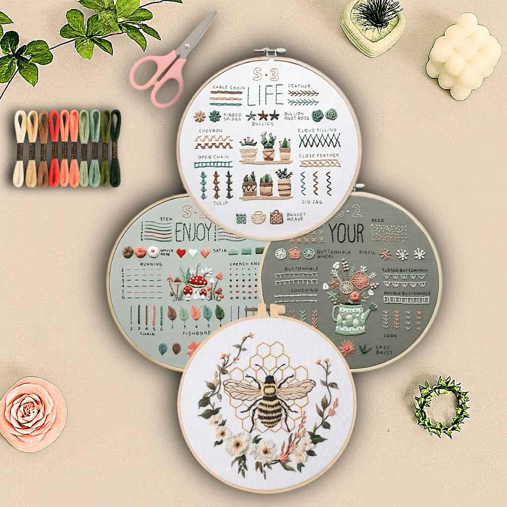 CraftHoop 3 Sets Starter Embroidery Kit