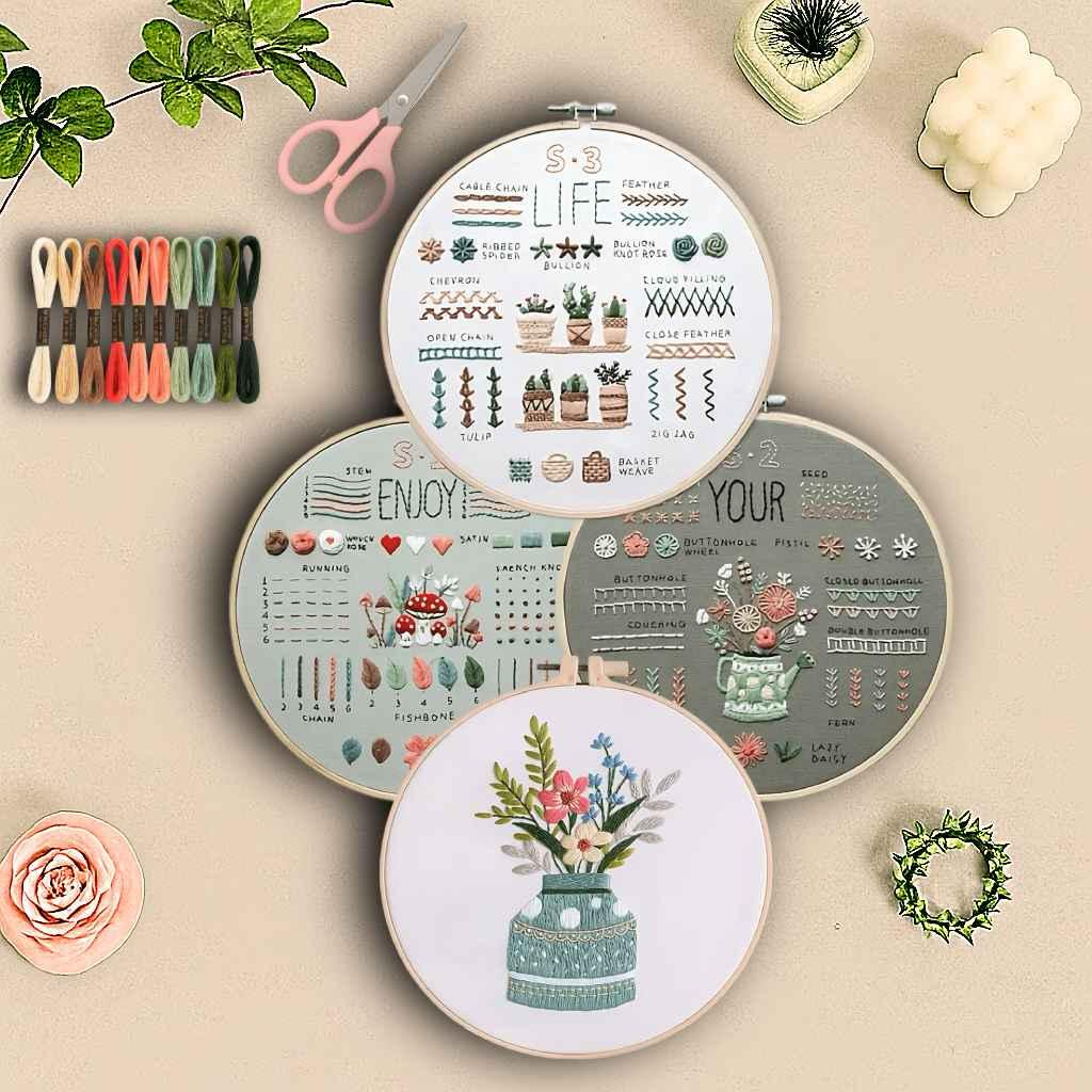 CraftHoop 3 Sets Starter Embroidery Kit