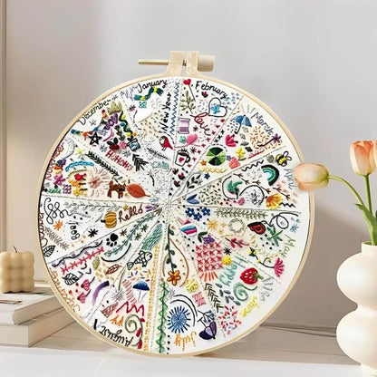 CraftHoop Advent of 12 Months Embroidery Kit