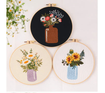 CraftHoop Garden Jars Embroidery Kit