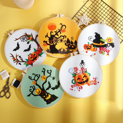 CraftHoop Haunted Fun Halloween Embroidery Kit