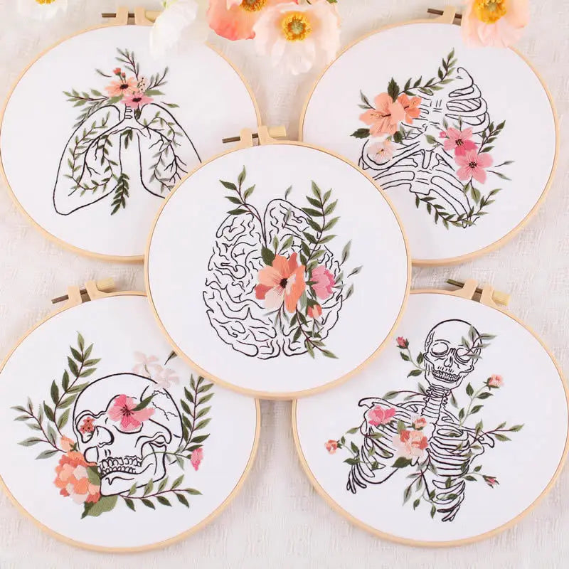 CraftHoop Floral Anatomy Embroidery Kit