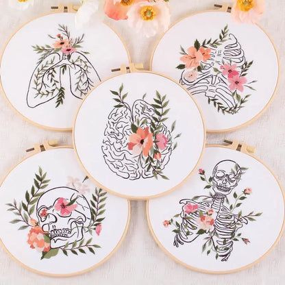 CraftHoop Floral Anatomy Embroidery Kit