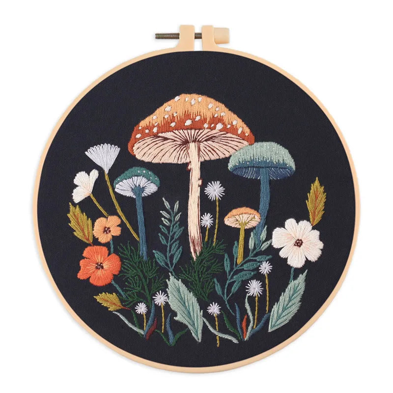 CraftHoop Mushroom Meadow Embroidery Kit