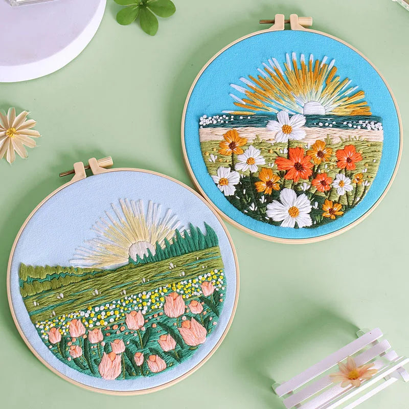 CraftHoop Dreamy Fields Embroidery Kit