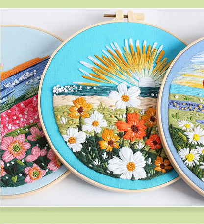 CraftHoop Dreamy Fields Embroidery Kit
