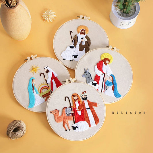 CraftHoop Christmas Nativity Embroidery Kit