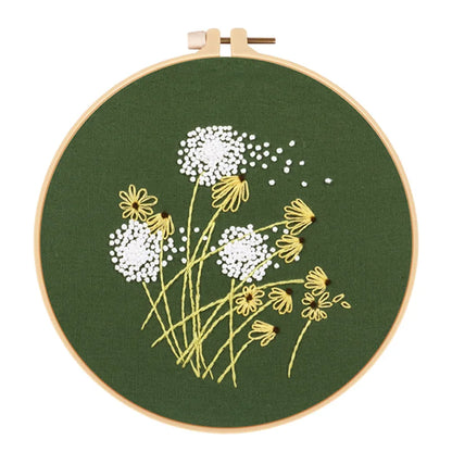 CraftHoop 4-Piece Floral Elegance Embroidery Kit