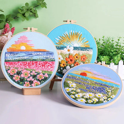 CraftHoop Dreamy Fields Embroidery Kit