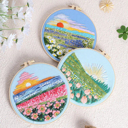 CraftHoop Dreamy Fields Embroidery Kit
