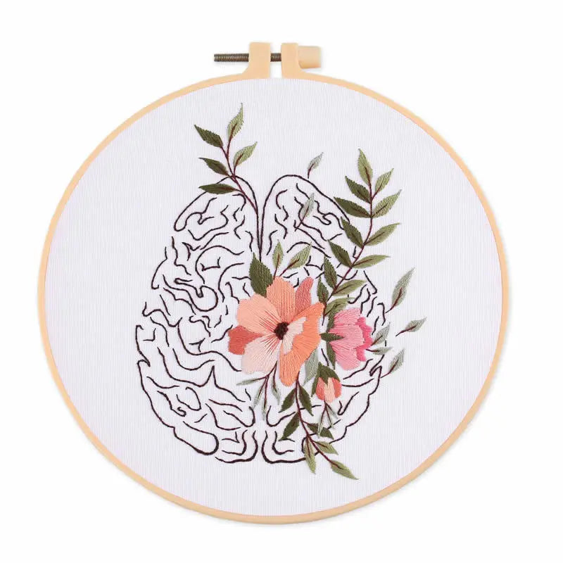 CraftHoop Floral Anatomy Embroidery Kit