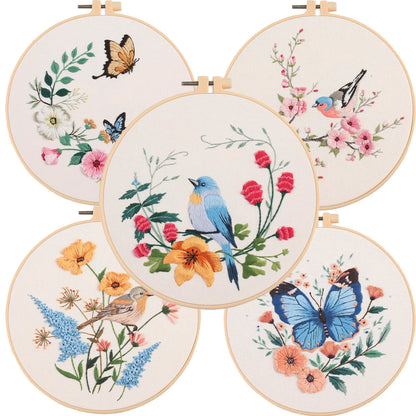 CraftHoop Birds & Blossoms Embroidery Kit