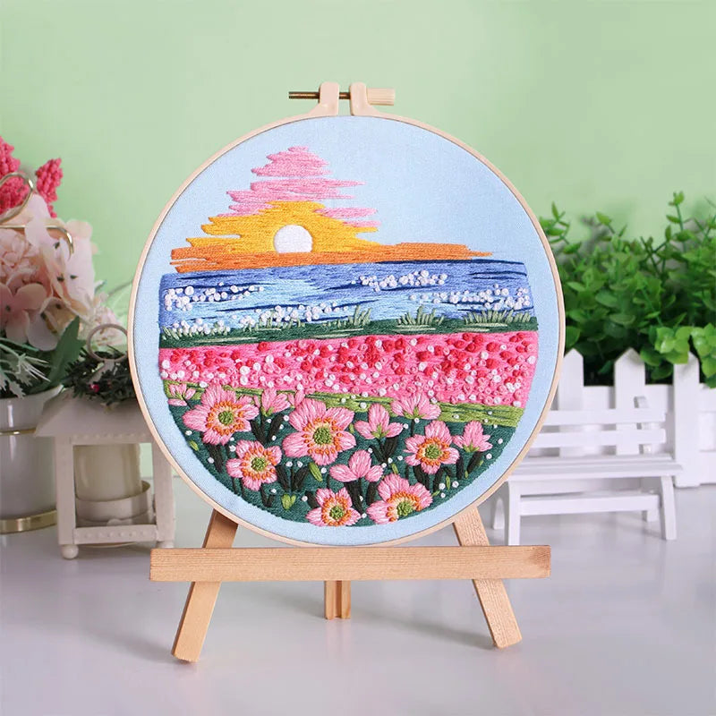 CraftHoop Dreamy Fields Embroidery Kit
