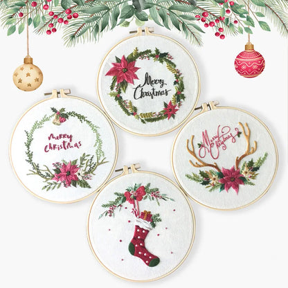 CraftHoop Christmas Charm Embroidery Kit