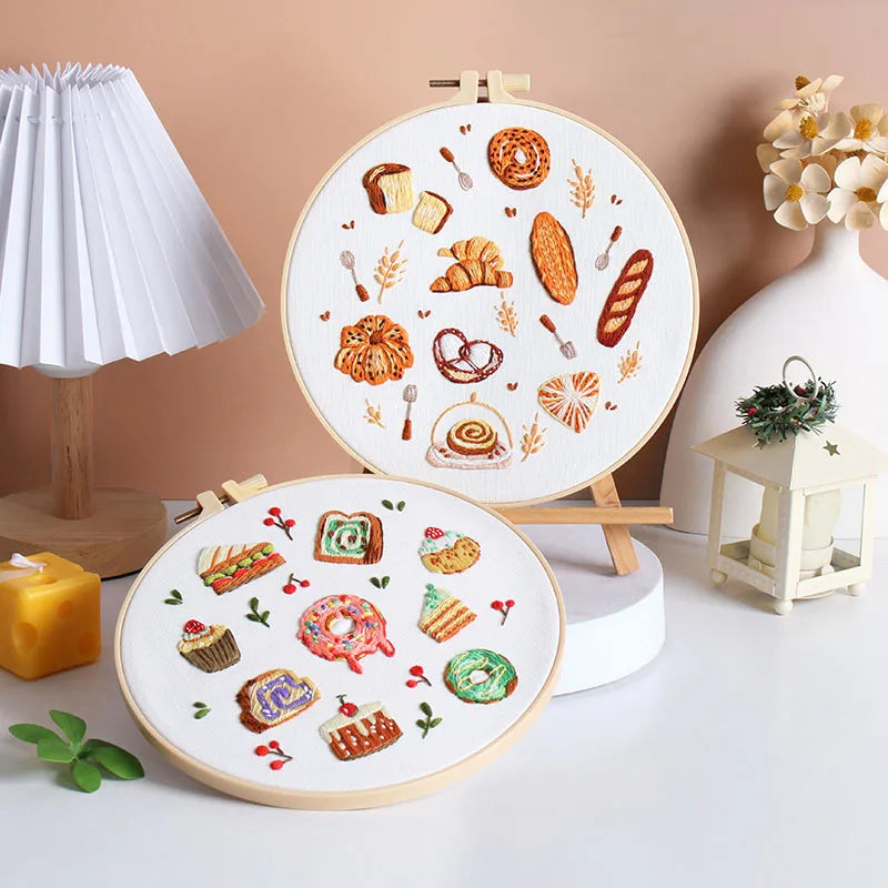 CraftHoop Food Art Embroidery Kit