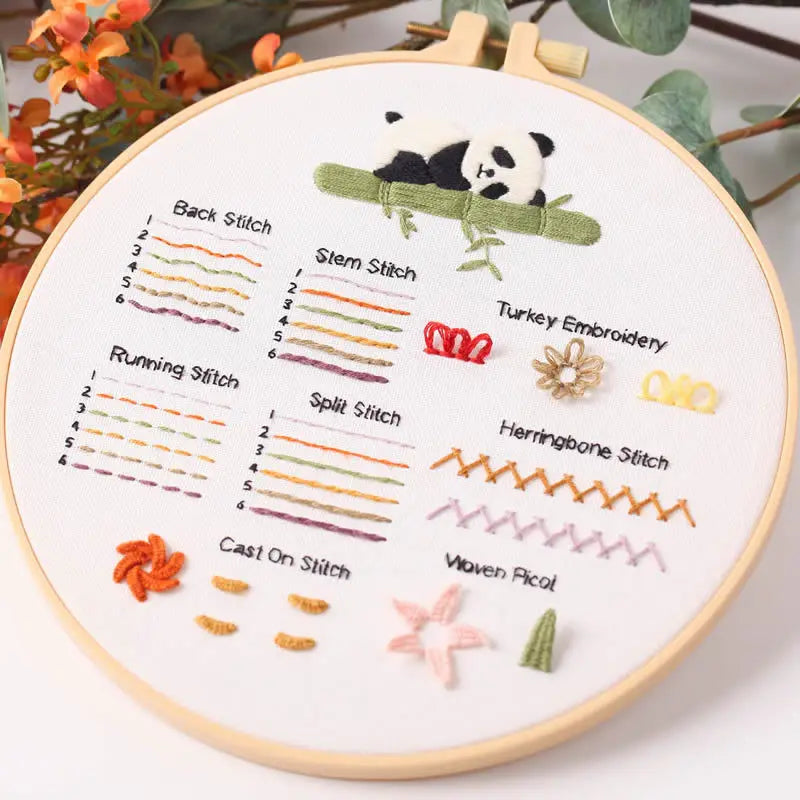 CraftHoop Beginner’s 4-Set Animal & Floral Stitch Sampler