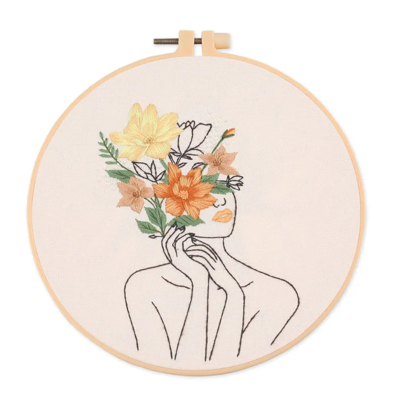 CraftHoop Floral Muse Embroidery Kit