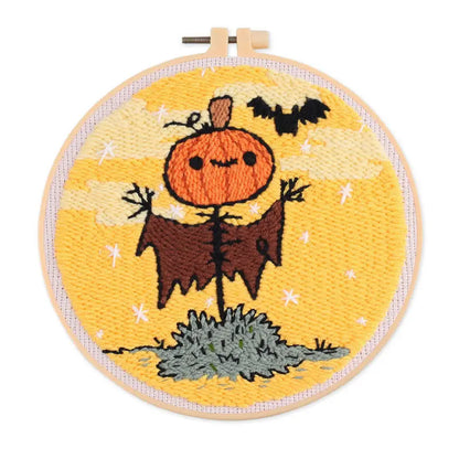 CraftHoop Pumpkin Halloween Punch Needle Kit