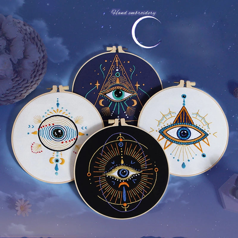 CraftHoop 4-Piece Eye of Wonder Embroidery Kit