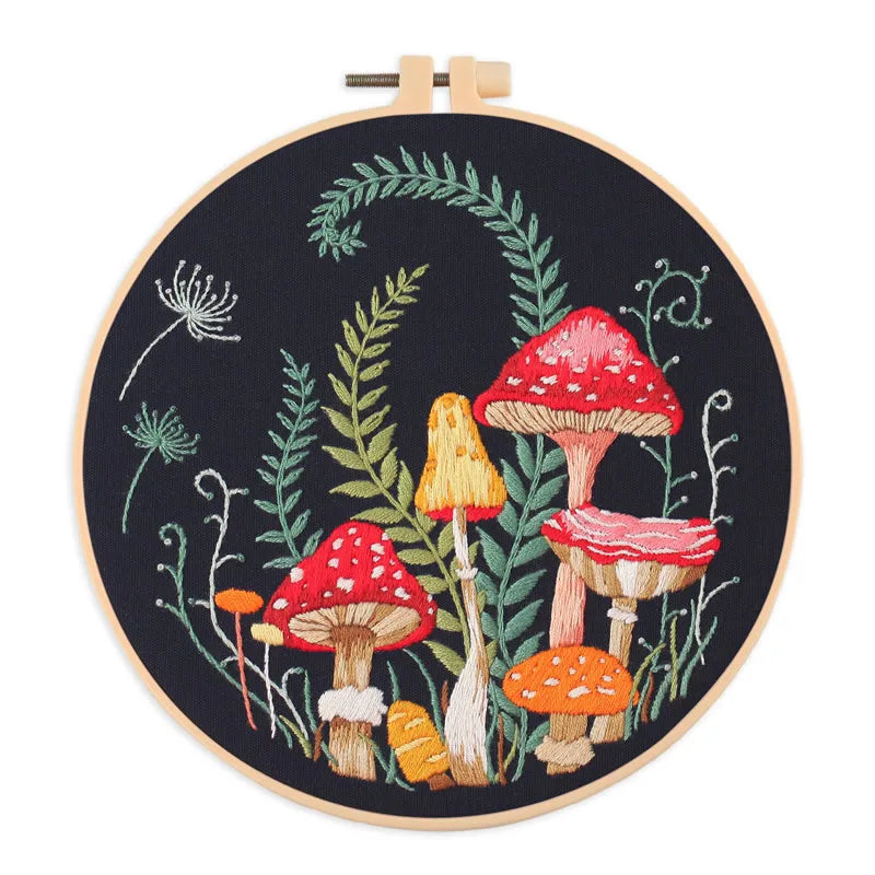 CraftHoop Mushroom Meadow Embroidery Kit