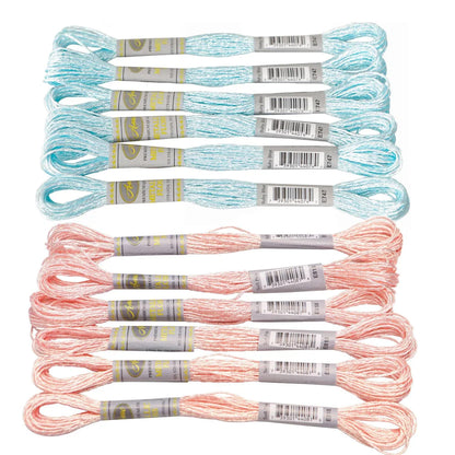CraftHoop 12-Color Metallic Thread Bundle
