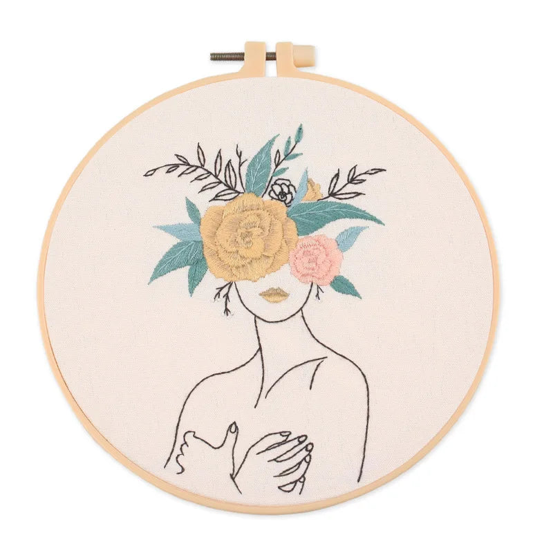 CraftHoop Floral Muse Embroidery Kit