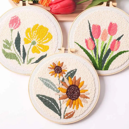 CraftHoop Garden Joy Punch Needle Kit