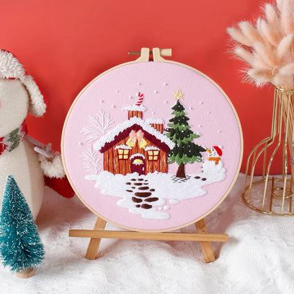 CraftHoop Peaceful Christmas Embroidery Kit