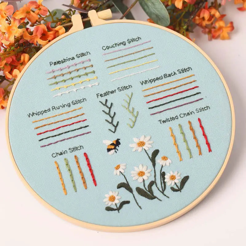 CraftHoop Beginner’s 4-Set Animal & Floral Stitch Sampler