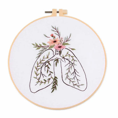 CraftHoop Floral Anatomy Embroidery Kit