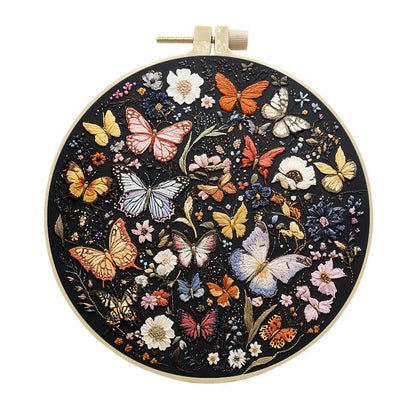 CraftHoop Butterfly Garden Embroidery Kit