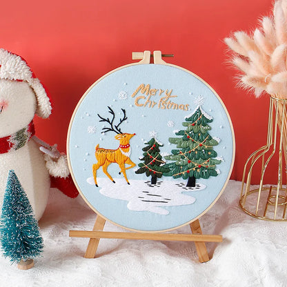 CraftHoop Peaceful Christmas Embroidery Kit
