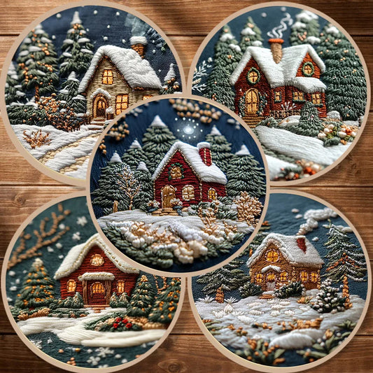 CraftHoop Winter Snowland Embroidery Kit