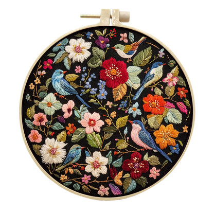 CraftHoop Wildflower Birds Embroidery Kit