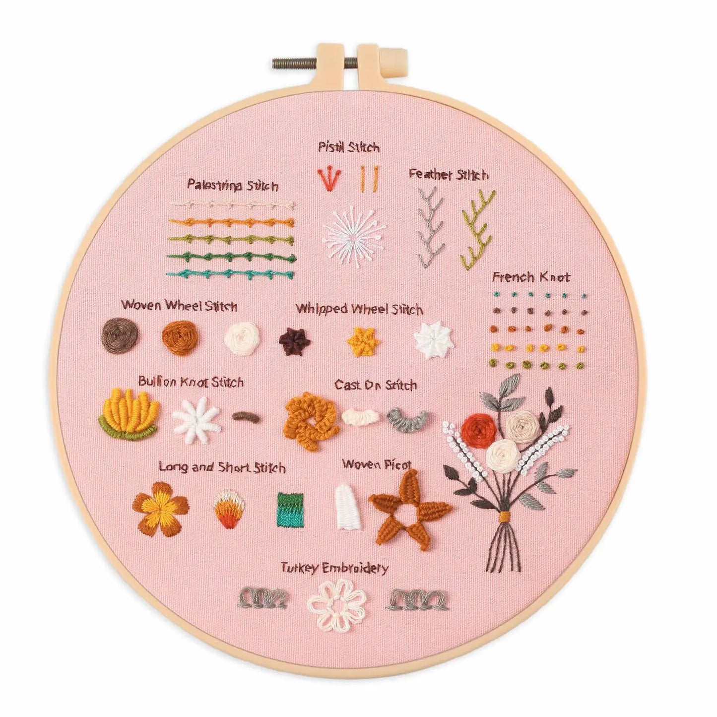 CraftHoop 4-Piece Guided Stitch Learning Set
