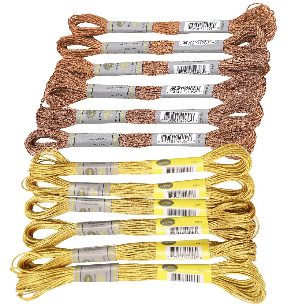 CraftHoop 12-Color Metallic Thread Bundle