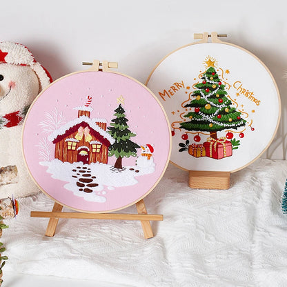CraftHoop Peaceful Christmas Embroidery Kit