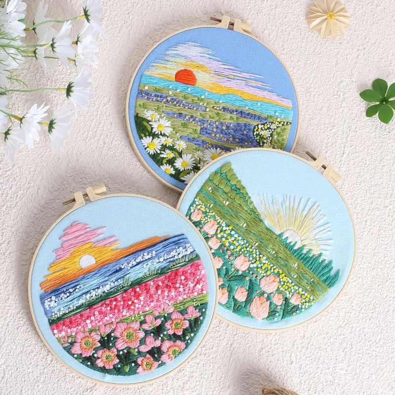 CraftHoop Dreamy Fields Embroidery Kit