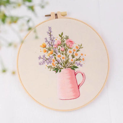 CraftHoop Garden Jars Embroidery Kit