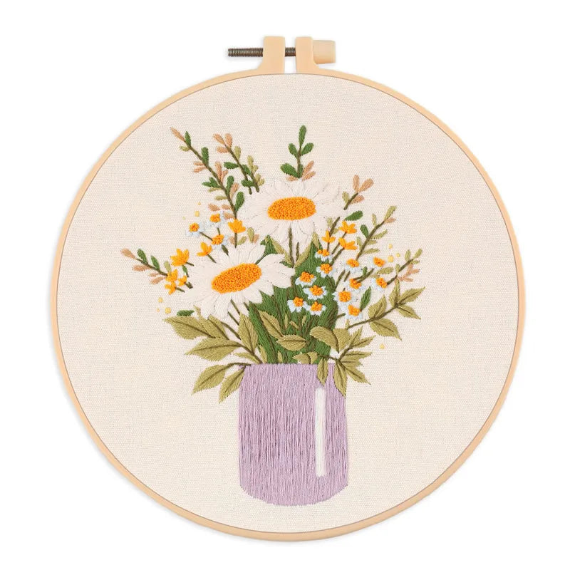 CraftHoop Garden Jars Embroidery Kit